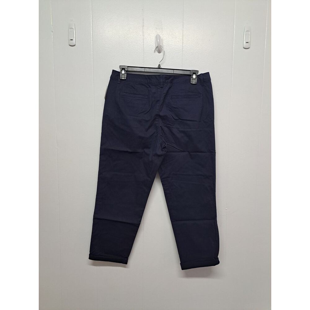 Amazon Essentials Women's Cropped Girlfriend Chino Pant Navy Size 14 - Picture 13 of 14